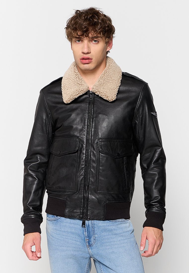 Oakwood Leren jas zwart