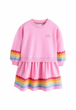 REGULAR FIT - PASTEL RAINBOW RIC RAC MOCKABLE  - Freizeitkleid - pink