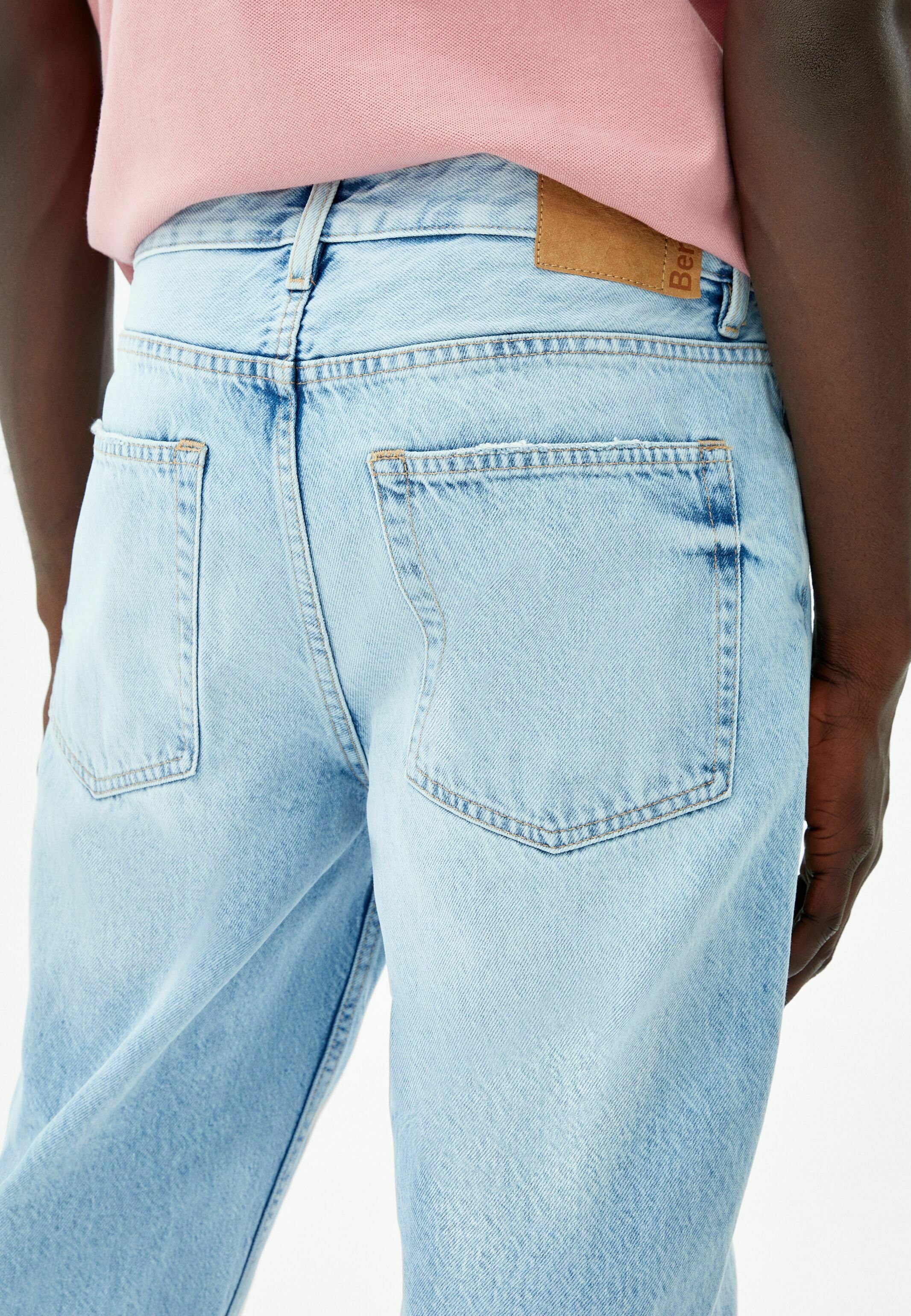 Bershka VINTAGE - Straight leg jeans - light blue - Zalando.de