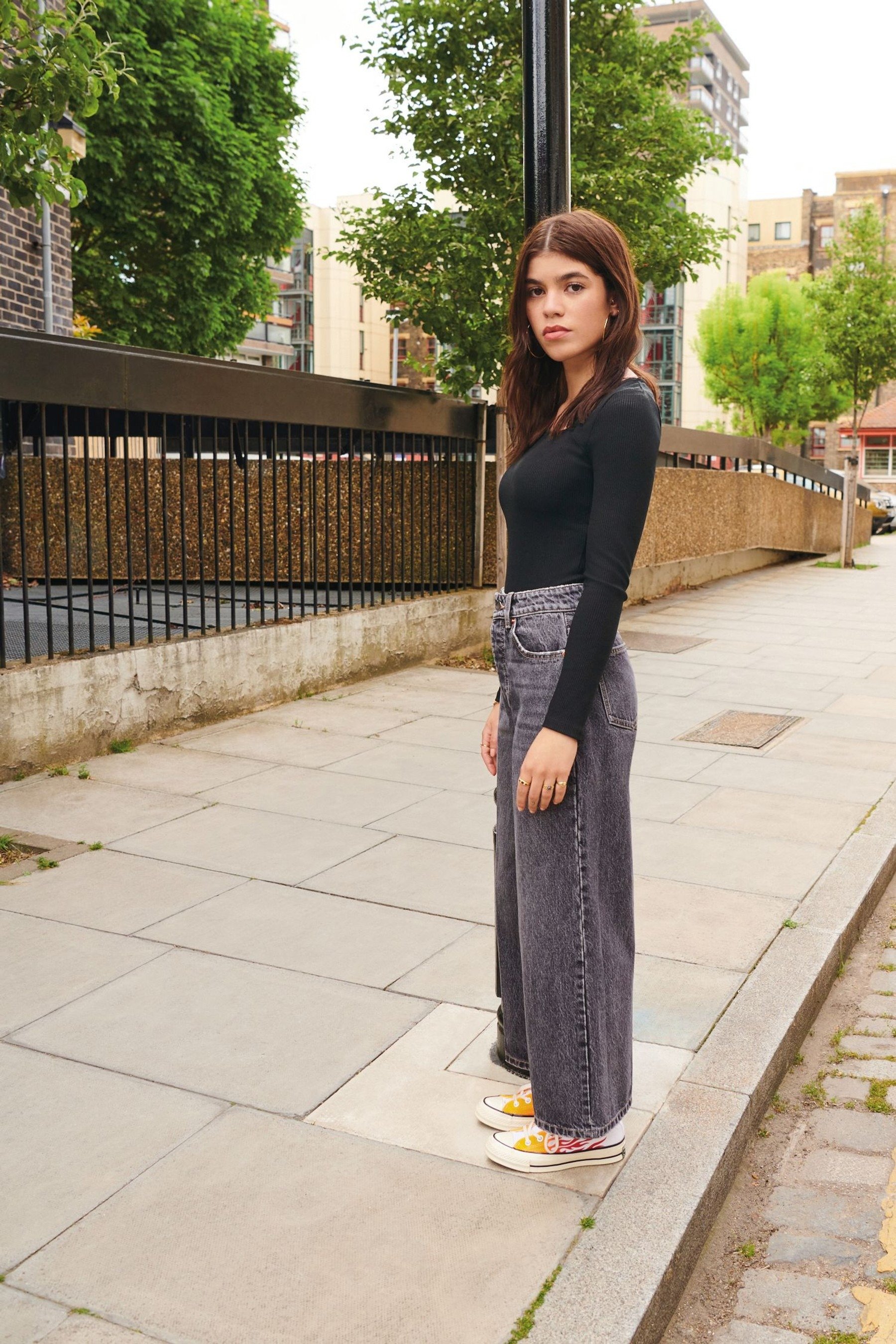 Own.Denim CROPPED WIDE LEG JEANS - Jeans bootcut - grey/grigio - Zalando.it