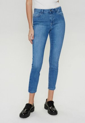 NUSIDNEY CROPPED - Jean slim - light blue denim