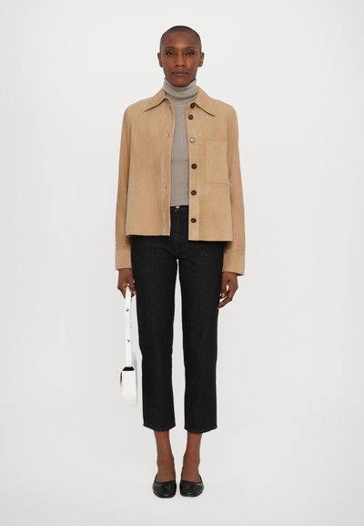 CLOSED JACKET - Lederjacke - beige