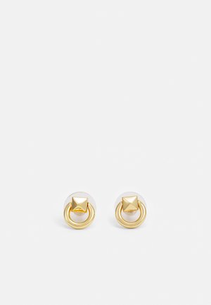 MINI PYRAMID STUD DOOR-KNOCKER EARRING - Oorbellen - gold-coloured