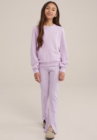 WE Fashion Auduma bikses - violet