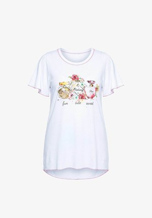 MIAMODA, PERFUME GRAPHIC TEE - T-shirt imprimé - snow white