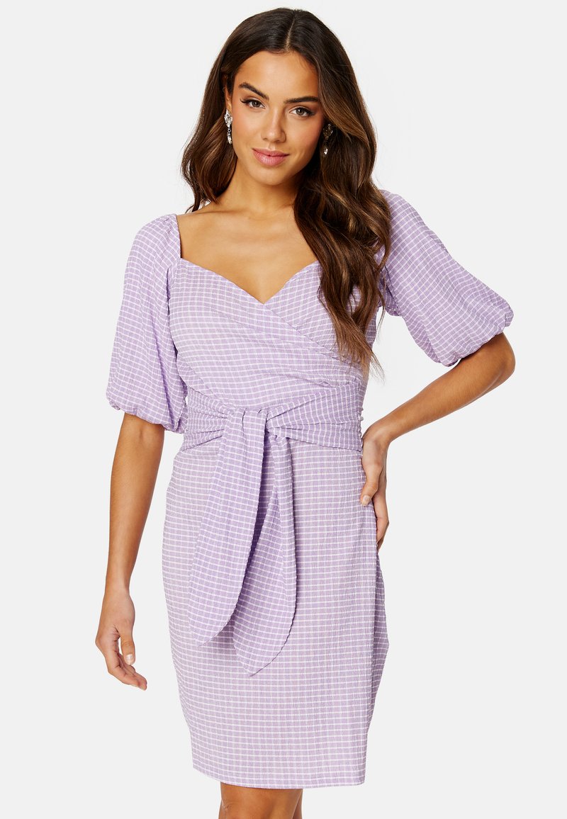 Bubbleroom SWEAT HEART WRAP DRESS - Etui-jurk - lilac