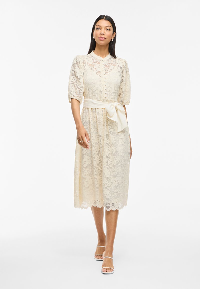 VILA VILACEY MIDI DRESS - Occasion wear - birch/off-white - Zalando.ie