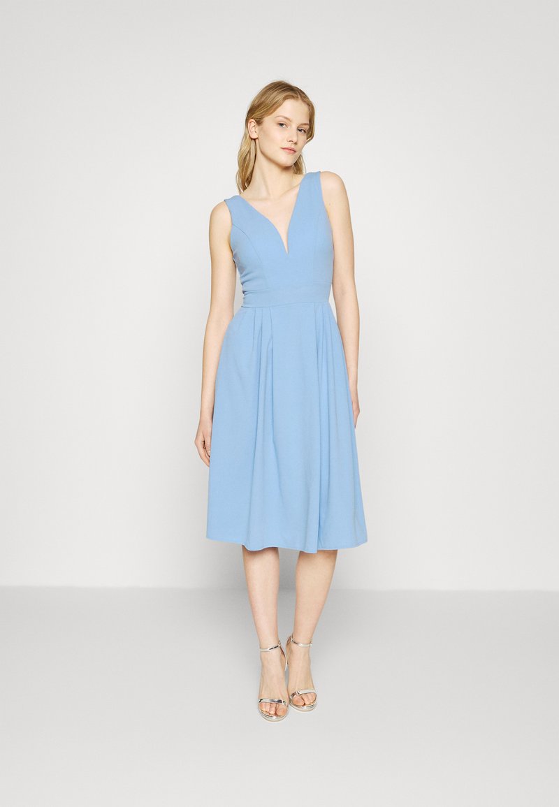 WAL G. ADDISON V NECK MIDI DRESS Jerseykleid cornflower blue