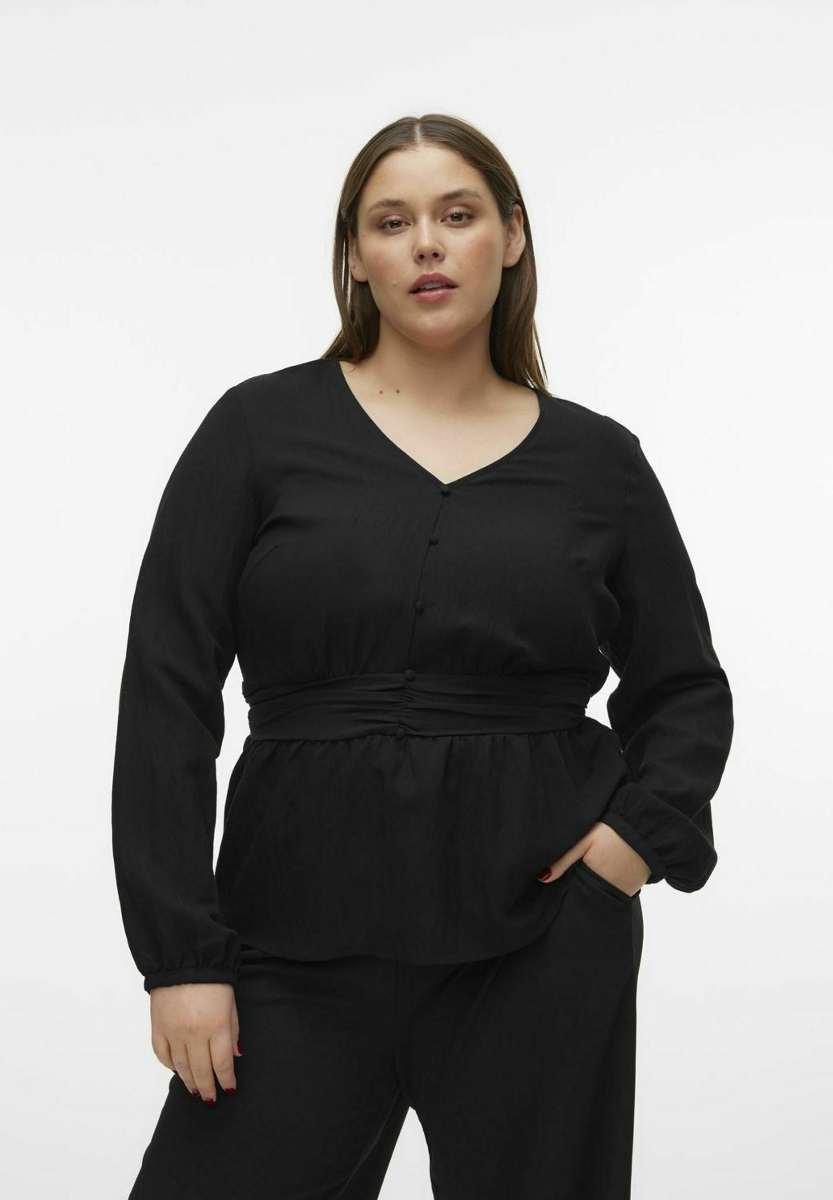 Vero Moda UMSTANDS - Tygbyxor - Navy/mörkblå Produktbild-Vorschau 5