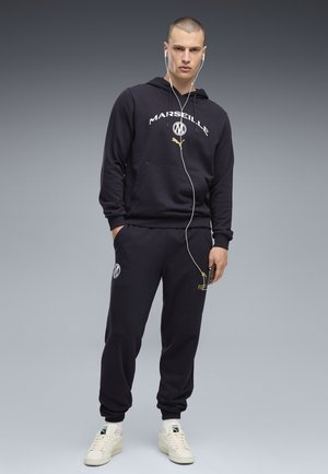 Puma, OLYMPIQUE DE MARSEILLE FTBLCULTURE HOODIE - Hoodie - new navy- white