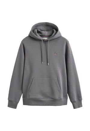 GANT, REG SHIELD HOODIE - Sweat à capuche - grau mid grey