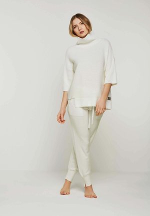 MERINO WOLLE HAUSANZUG SET ZWEITEILER - Nachtwäsche Set - offwhite