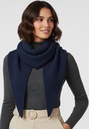 Faera, ELEGANTER DREIECKS-SCHAL UNIFARBEN WEICH UND WARM - Scarf - dunkelblau