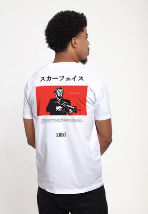 SCARFACE RED PHOTO - Print T-shirt - white