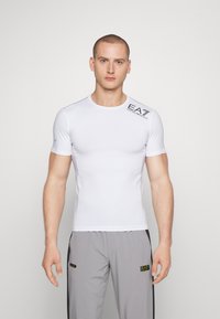 EA7 Emporio Armani VIGOR7 TEE - Sportiniai marškinėliai trumpomis rankovėmis - white