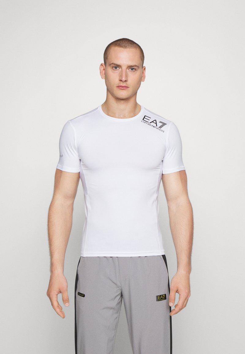 EA7 Emporio Armani VIGOR7 TEE - Sportiniai marškinėliai trumpomis rankovėmis - white