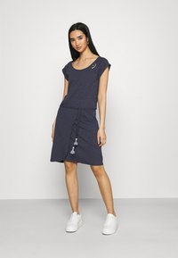Ragwear GLITTER - Jerseyklänning - navy