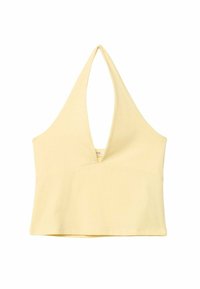 V-NECK HALTER - Linne - light yellow