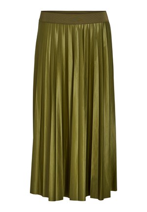VILA, VINITBAN MIDI SKIRT - NOOS - Φούστα σε γραμμή Α - capulet olive