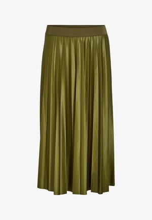 VILA, VINITBAN MIDI SKIRT - NOOS - Φούστα σε γραμμή Α - capulet olive