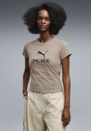 Puma, PUMA SPORT SLIM GRAPHIC TEE - Camiseta estampada - mouse gray
