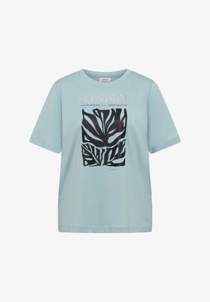 Cecil, T-SHIRT WITH ROUND NECK AND FRONT PRINT - T-shirts print - crystal mint