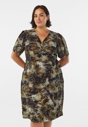 Day dress - green camo aop