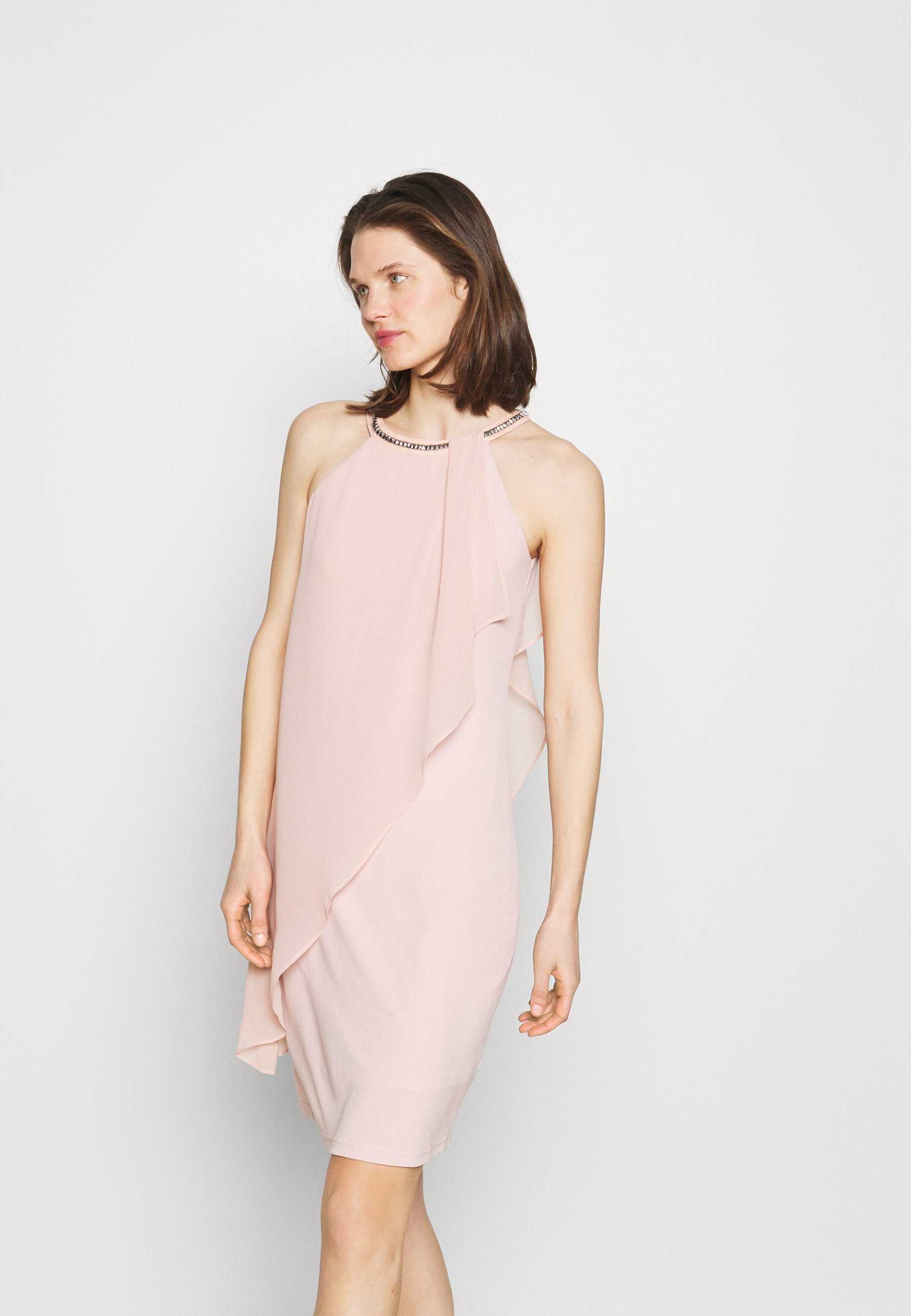 Robe De Soirée Atria Couture Couleur Nude Rose Poudré, Taille XS – Style Sirène (mermaid) Pour Occasion Formelle