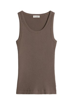 Marc O'Polo, MARC O'POLO RIPP-TANKTOP SLIM AUS BIO-BAUMWOLL-MODAL-STRETCH-JERSEY - Top - stone taupe