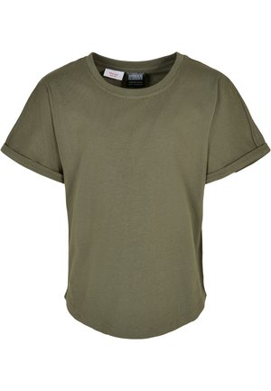 LONG SHAPED TURNUP  - T-shirt - bas - olive