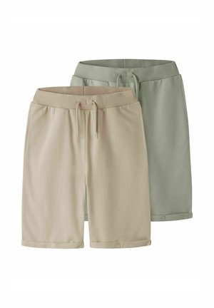 2ER-PACK GLATTE JOGGING - Tracksuit bottoms - humus