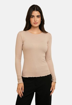 Liberté Essentiel, NATALIA LS ROUND NECK BLOUSE - Блуза с дълги ръкави - ecru