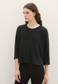 TOM TAILOR DENIM BOXY SHIRT - Strickpullover - shale grey melange