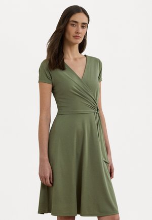 KARLEE SURPLICE JERSEY DRESS - Etui-jurk - sage green