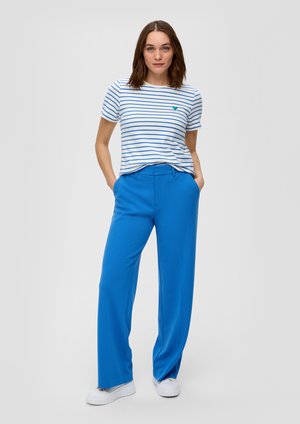 s.Oliver REGULAR MIT BÜGELFALTEN - Trousers - royalblau