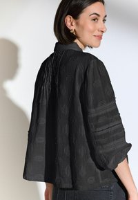 Next TEXTURED LONG SLEEVE TRIM - Nööpidega pluus - black