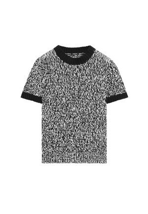 Massimo Dutti SHORT SLEEVE WITH CREW NECK - Strickpullover - black