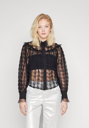 MEDALLION ROSE BLOUSE - Camicetta - black