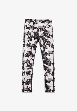 Freddy 7/8 VITA ALTA IN FANTASIA FLOREALE - Leggings - allover flower grey bronze