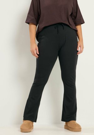 Yours Clothing, PLUS SIZE WIDE LEG TROUSERS - Pantalon classique - black