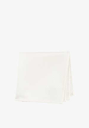 White textured folded cloth with a subtle raised dot pattern, displayed against a plain white background.