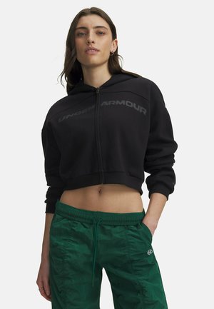 Under Armour, ICON FLEECE WORDMARK - Sweatjacke - ultimate black