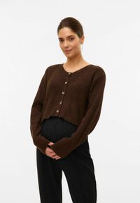 MAMALICIOUS - NORMAL GESCHNITTEN RUNDHALS  - Cardigan - chocolate torte Thumbnail Image 1