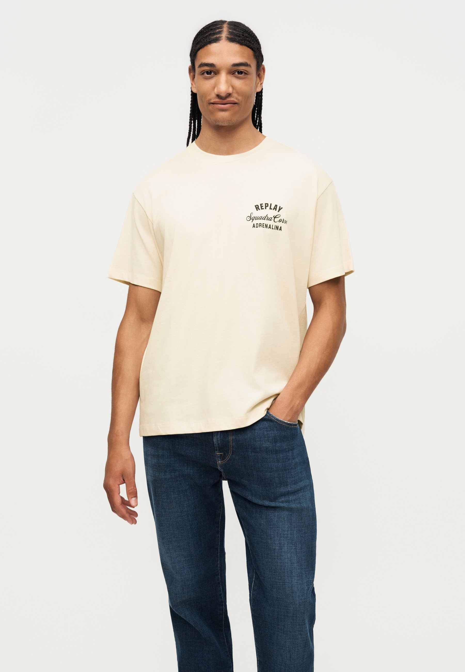 Replay CHEST PRINT - T-shirt print - off-white/crème - Zalando.nl