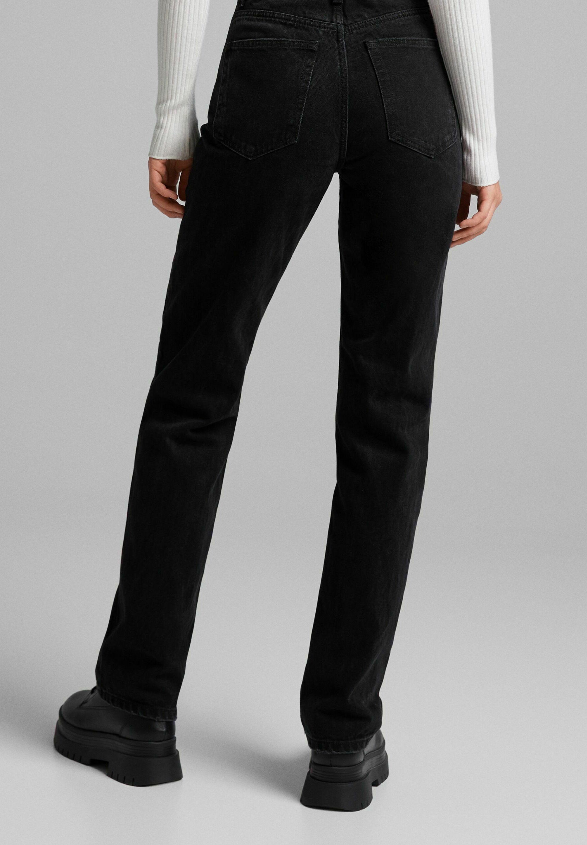 Bershka TUPAC - Bootcut jeans - black/Zwart - Zalando.nl