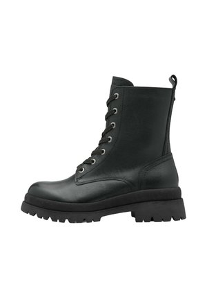 Tamaris Enkellaarsjes met plateauzool - black leather