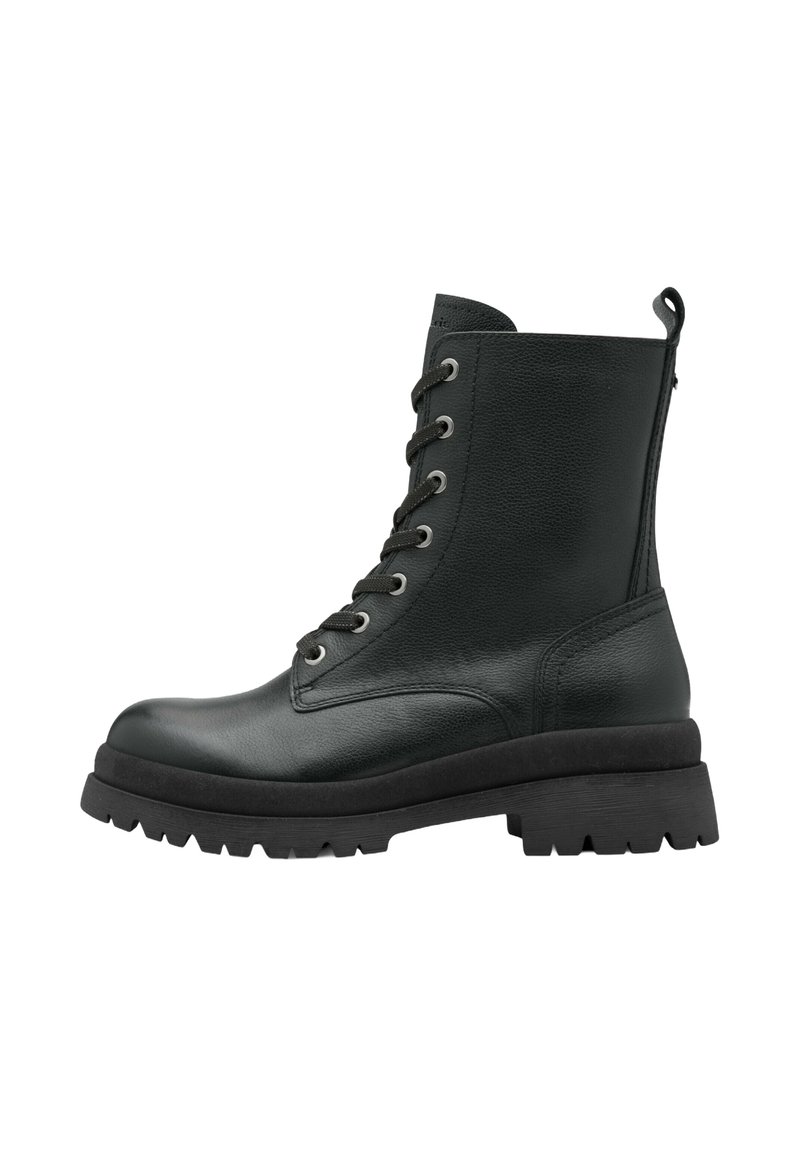 Tamaris Kotníkové boty na platformě - black leather