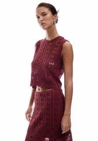 Koton CROCHETED BLOUSE. - Débardeur - brown