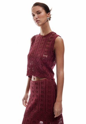 Koton CROCHETED BLOUSE. - Toppi - brown