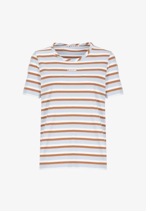Marni, T-SHIRT A RIGHE - T-shirt con stampa - celeste